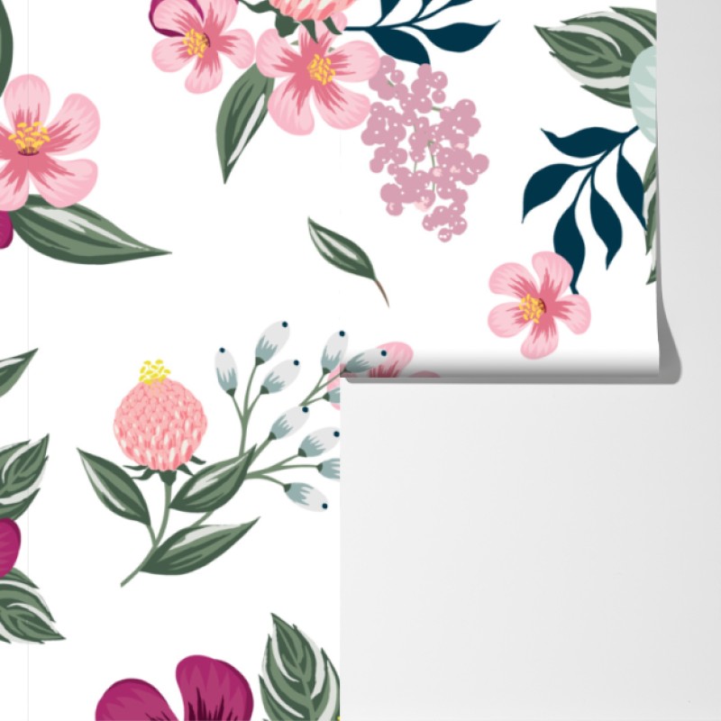 Fototapeta pastelowy wzór kwiatowy – Wallissimo® Fototapeta pastelowy wzór kwiatowy – Wallissimo®