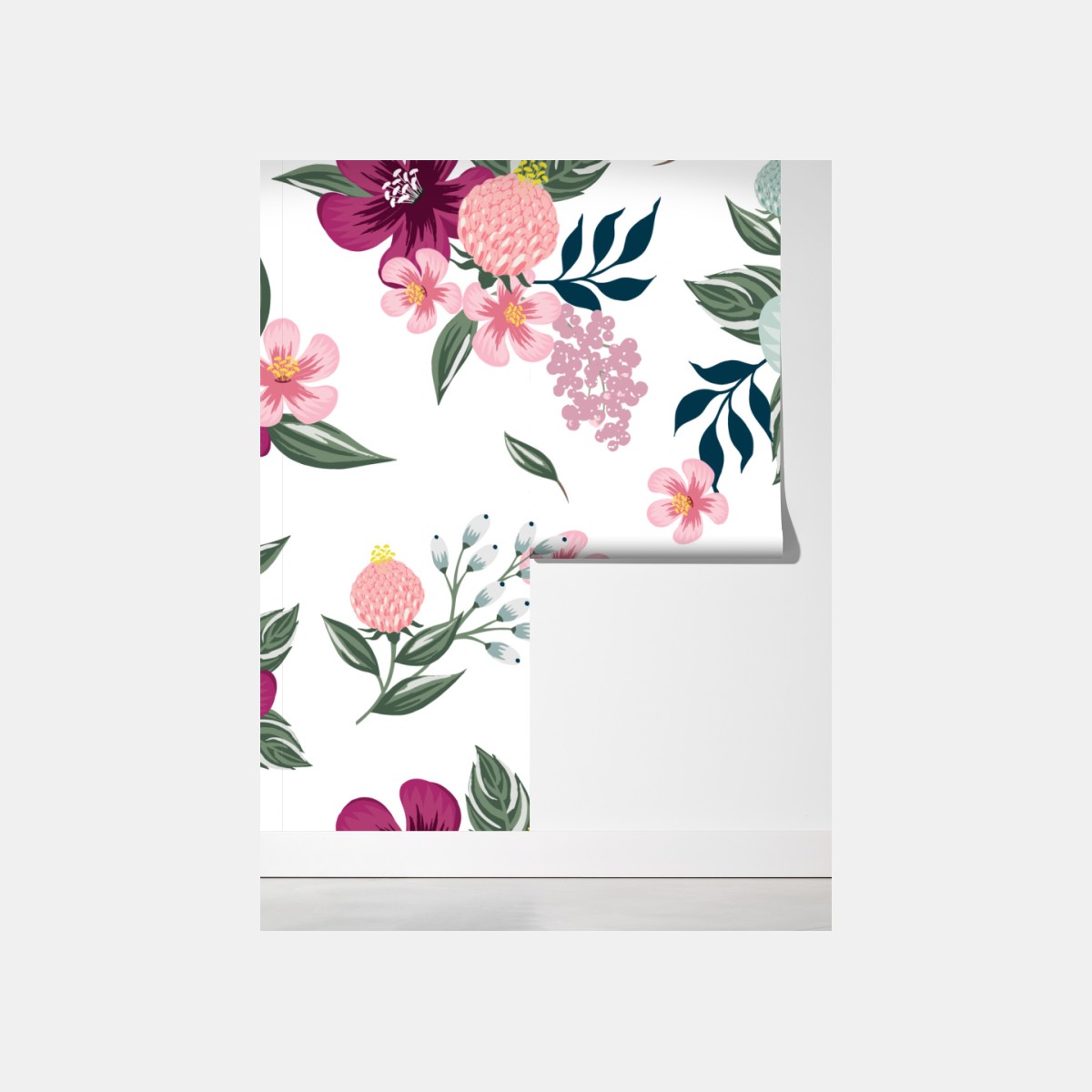 Fototapeta pastelowy wzór kwiatowy – Wallissimo® Fototapeta pastelowy wzór kwiatowy – Wallissimo®