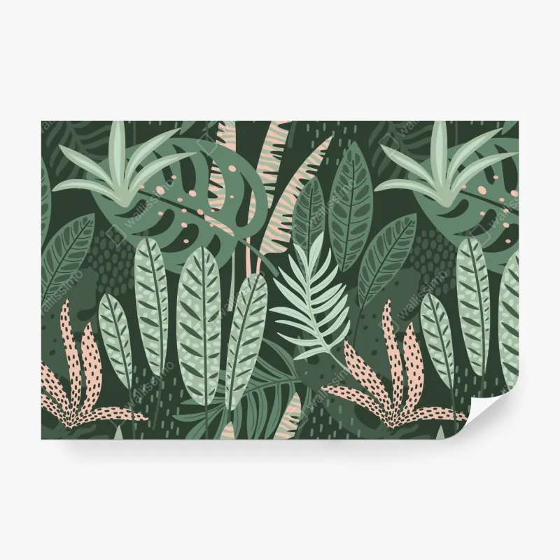 Wall mural tropical leaf botanical pattern