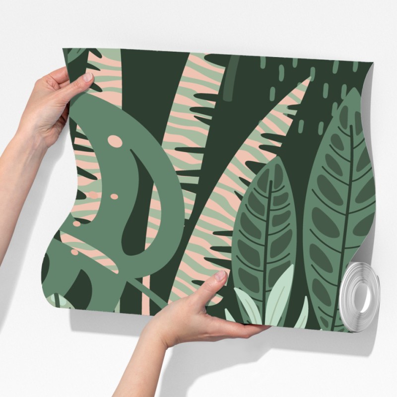 Fototapeta tropikalny wzór liściowy – Wallissimo® Fototapeta tropikalny wzór liściowy – Wallissimo®