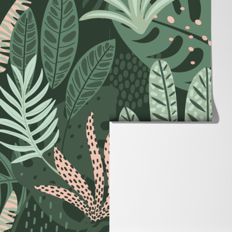 Fototapeta tropikalny wzór liściowy – Wallissimo® Fototapeta tropikalny wzór liściowy – Wallissimo®