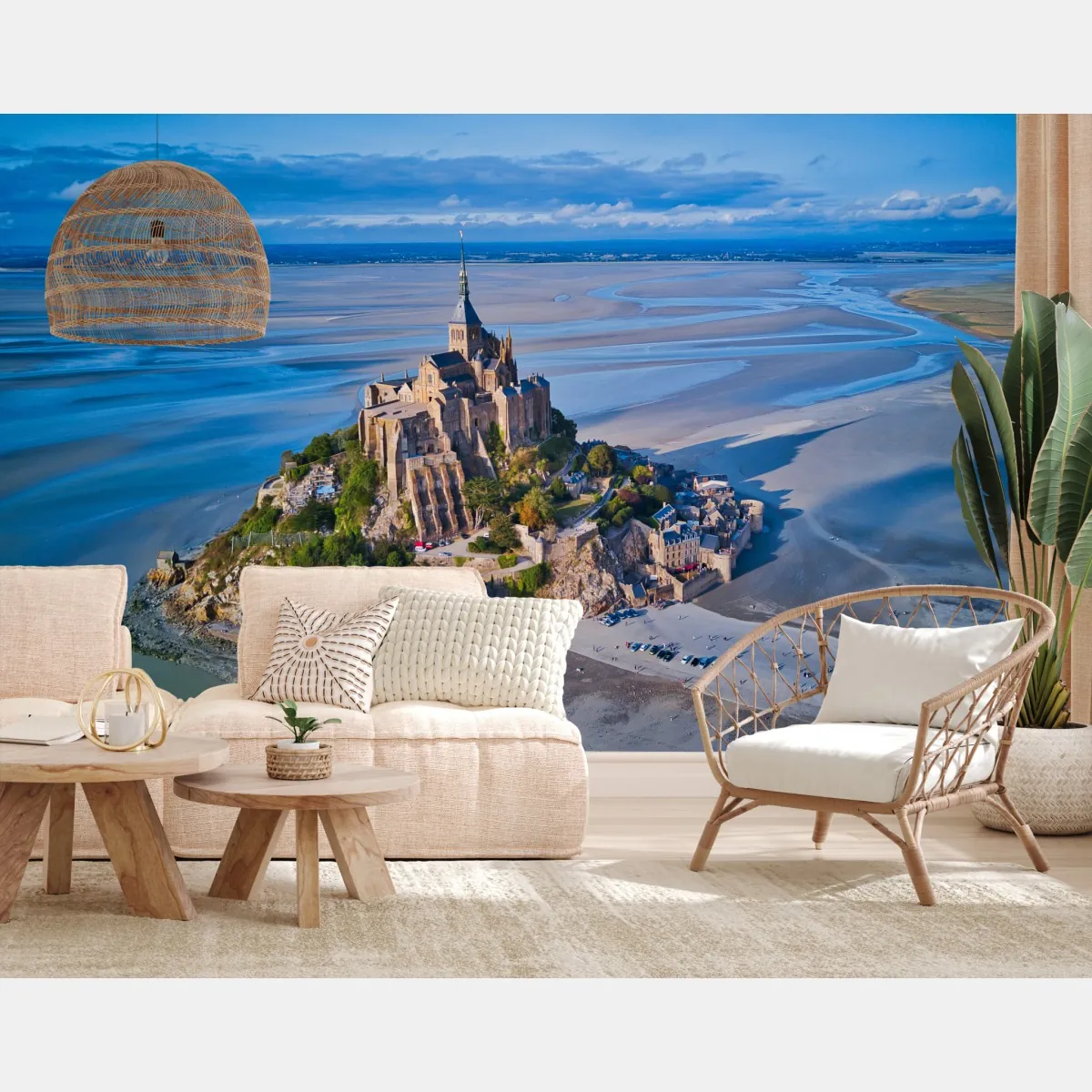 Fototapeta Mont Saint-Michel widok z lotu ptaka – Wallissimo® Fototapeta Mont Saint-Michel widok z lotu ptaka – Wallissimo®