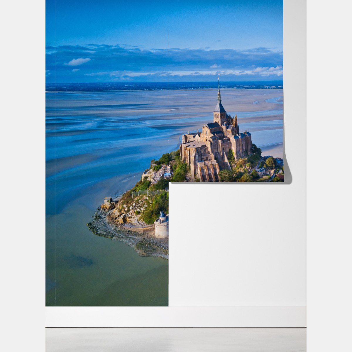 Fototapeta Mont Saint-Michel widok z lotu ptaka – Wallissimo® Fototapeta Mont Saint-Michel widok z lotu ptaka – Wallissimo®