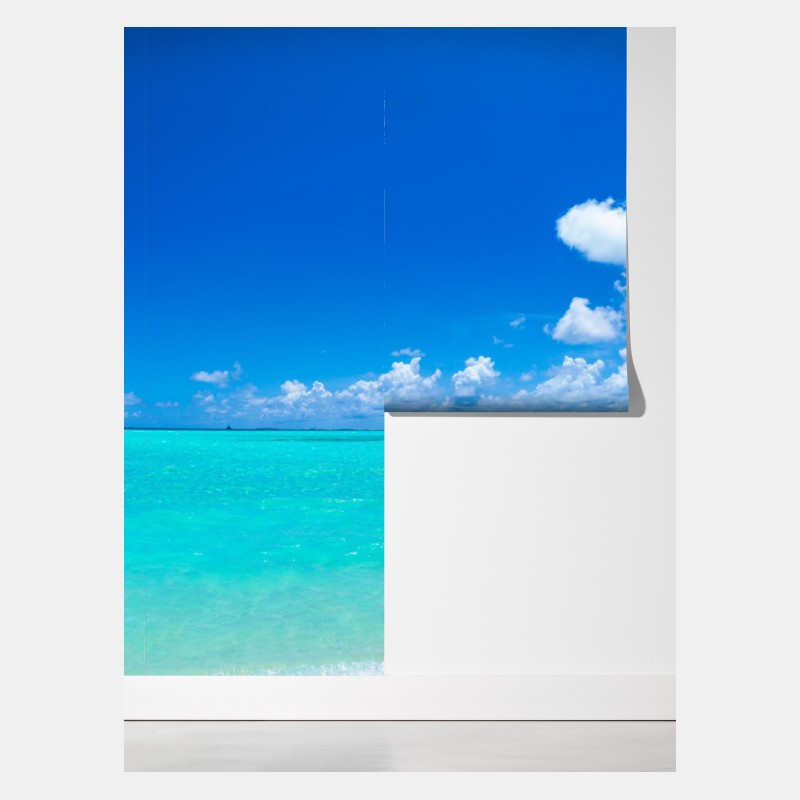 Fototapeta Malediwy turkusowa plaża panorama – Wallissimo® Fototapeta Malediwy turkusowa plaża panorama – Wallissimo®