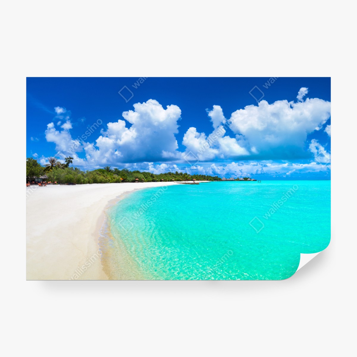 Fototapeta Malediwy turkusowa plaża panorama – Wallissimo® Fototapeta Malediwy turkusowa plaża panorama – Wallissimo®