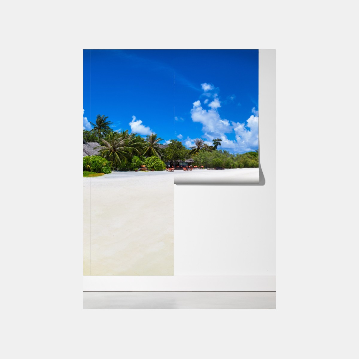 Fototapeta Malediwy turkusowa plaża panorama – Wallissimo® Fototapeta Malediwy turkusowa plaża panorama – Wallissimo®