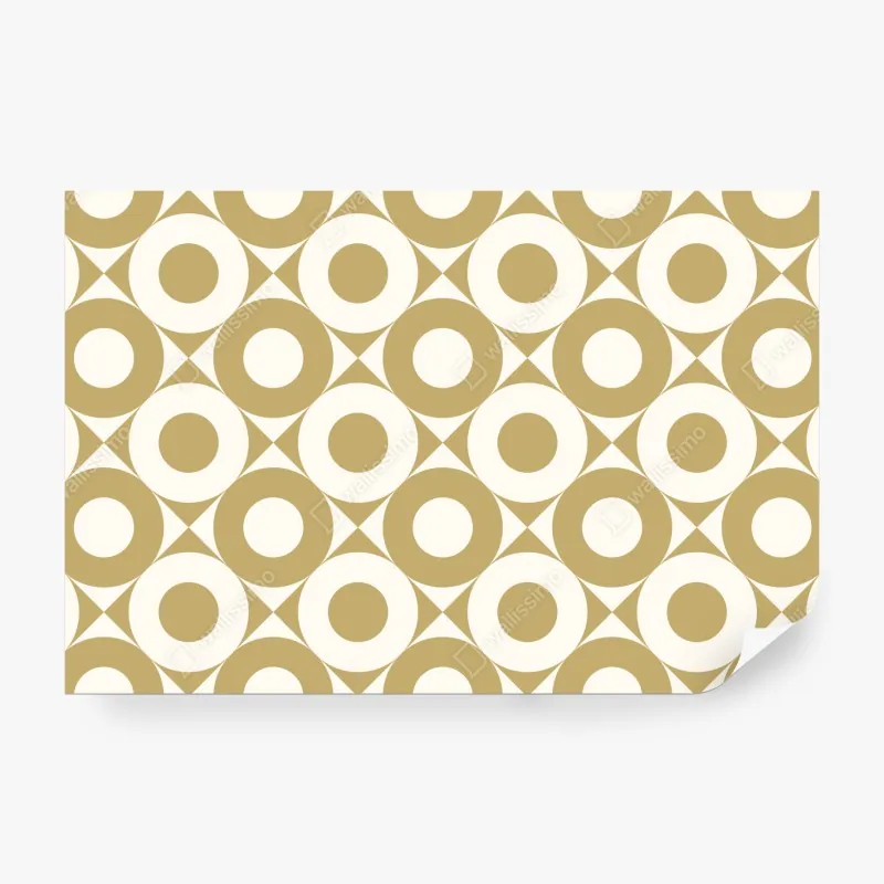 Wall mural gold geometric circle pattern