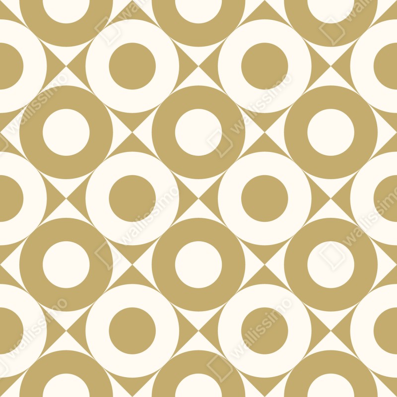 Fototapeta złoty geometryczny wzór z kołami – Wallissimo® Fototapeta złoty geometryczny wzór z kołami – Wallissimo®