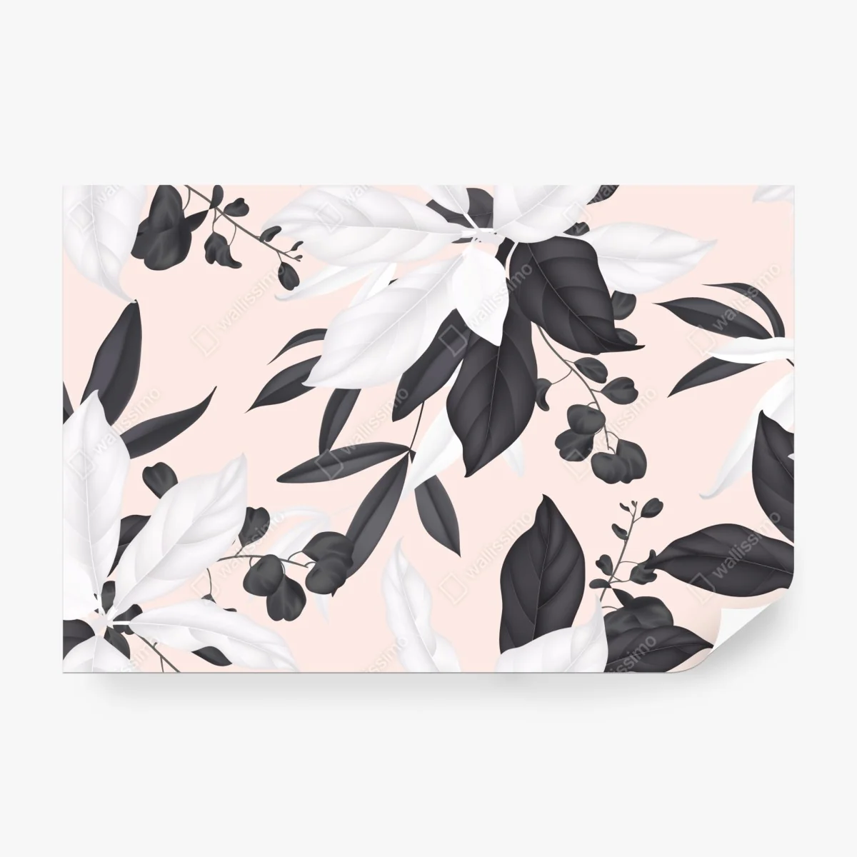 Fototapeta delikatne pastelowe liście botaniczne – Wallissimo® Fototapeta delikatne pastelowe liście botaniczne – Wallissimo®