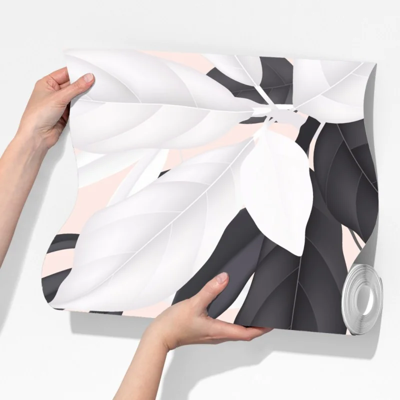 Fototapeta delikatne pastelowe liście botaniczne – Wallissimo® Fototapeta delikatne pastelowe liście botaniczne – Wallissimo®