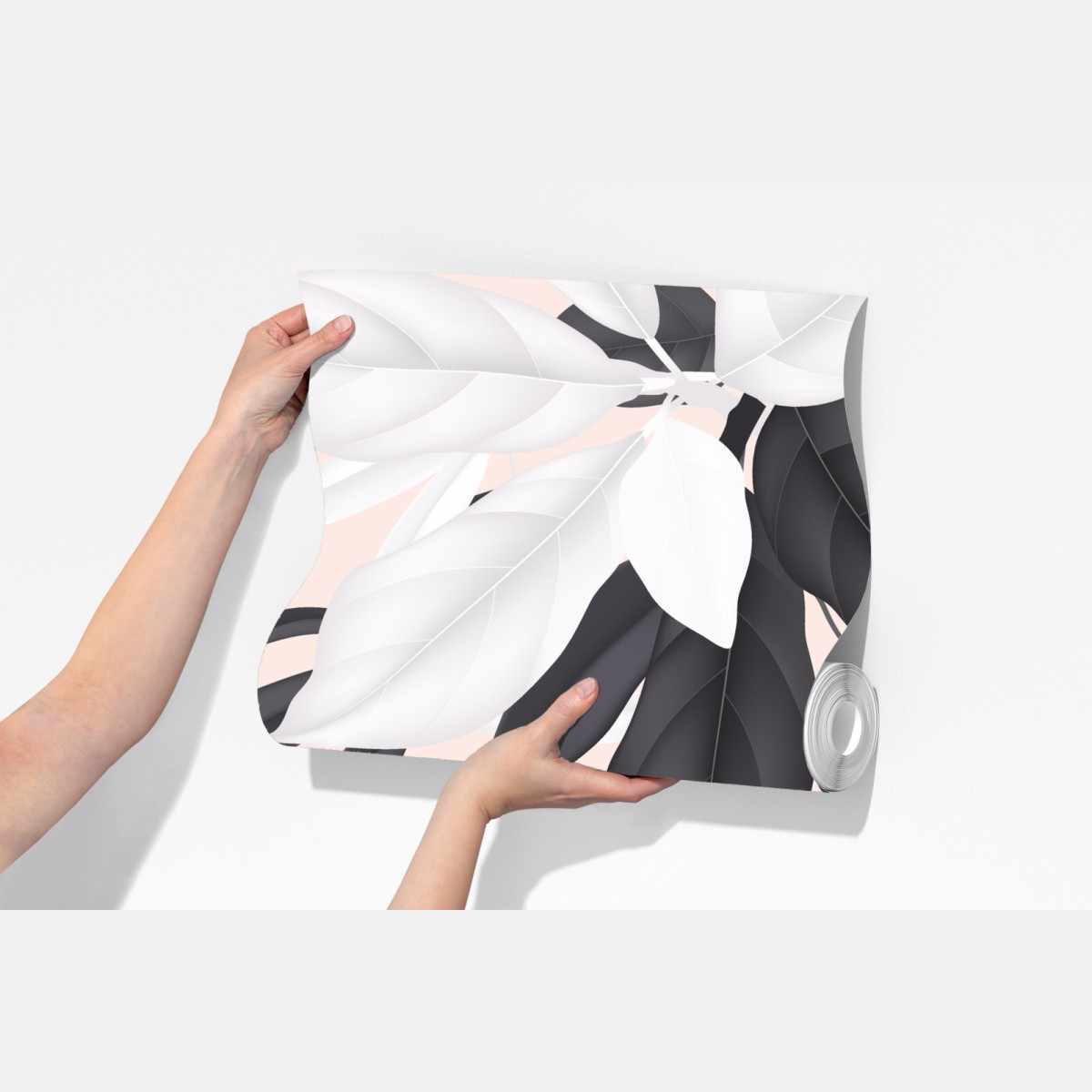 Fototapeta delikatne pastelowe liście botaniczne – Wallissimo® Fototapeta delikatne pastelowe liście botaniczne – Wallissimo®