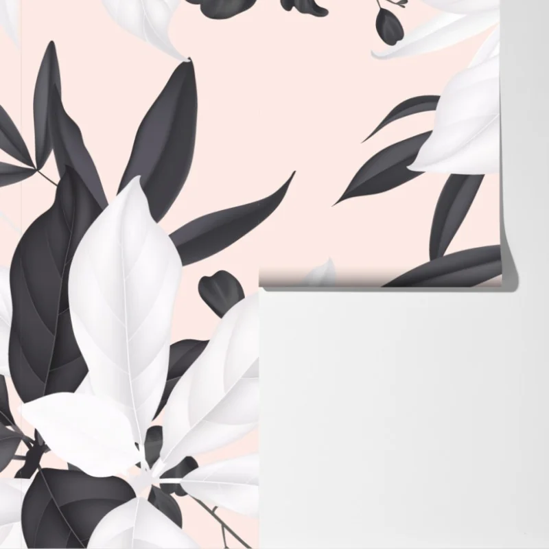 Fototapeta delikatne pastelowe liście botaniczne – Wallissimo® Fototapeta delikatne pastelowe liście botaniczne – Wallissimo®