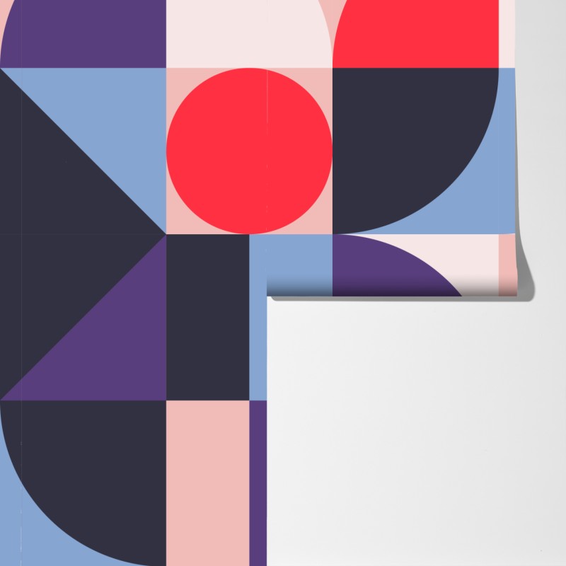 Fototapeta geometryczna pastelowa kompozycja – Wallissimo® Fototapeta geometryczna pastelowa kompozycja – Wallissimo®