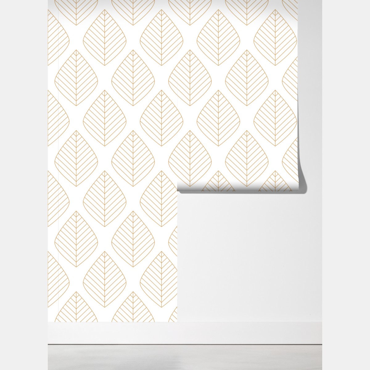 Fototapeta elegancki złoty geometryczny wzór liści – Wallissimo® Fototapeta elegancki złoty geometryczny wzór liści – Wallissimo®