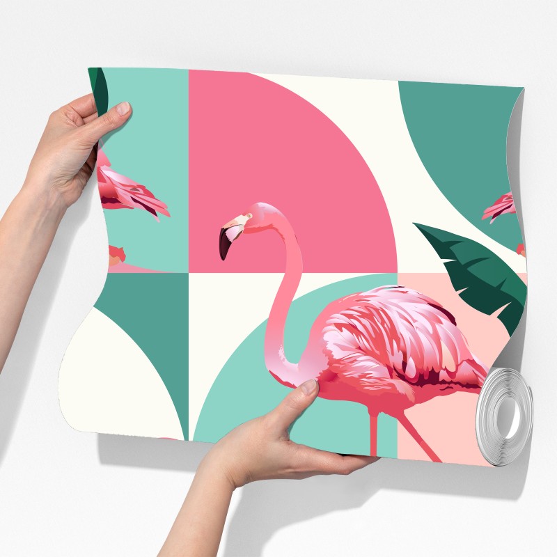 Fototapeta wzór z różowymi flamingami – Wallissimo® Fototapeta wzór z różowymi flamingami – Wallissimo®