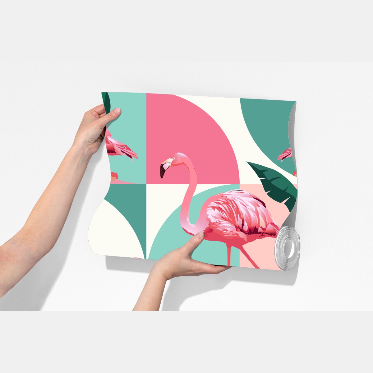 Fototapeta wzór z różowymi flamingami – Wallissimo® Fototapeta wzór z różowymi flamingami – Wallissimo®