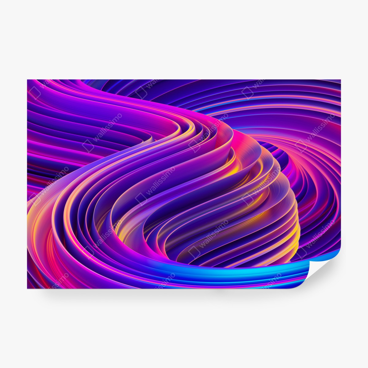 Fototapeta intensywny fioletowy 3d wir wstęg – Wallissimo® Fototapeta intensywny fioletowy 3d wir wstęg – Wallissimo®