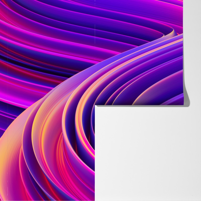 Fototapeta intensywny fioletowy 3d wir wstęg – Wallissimo® Fototapeta intensywny fioletowy 3d wir wstęg – Wallissimo®