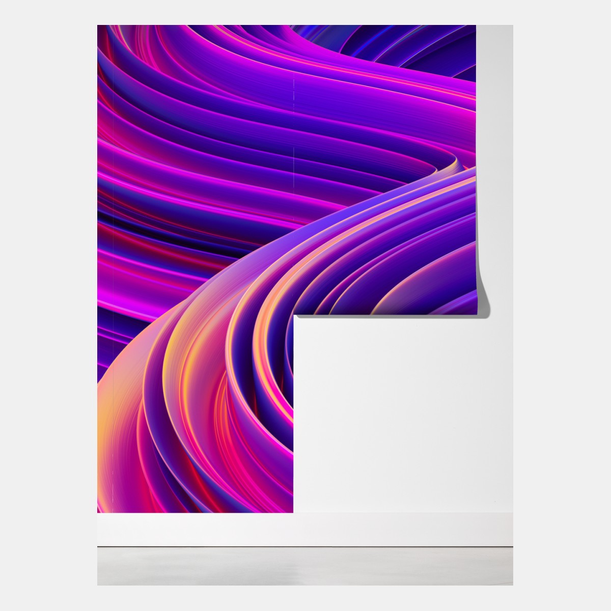 Fototapeta intensywny fioletowy 3d wir wstęg – Wallissimo® Fototapeta intensywny fioletowy 3d wir wstęg – Wallissimo®