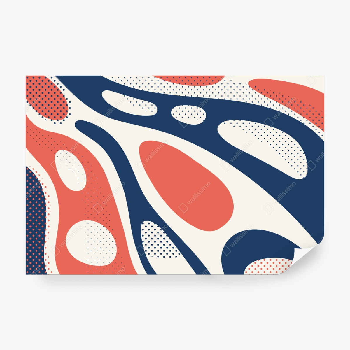 Fototapeta retro koralowo-granatowy abstrakcyjny wzór – Wallissimo® Fototapeta retro koralowo-granatowy abstrakcyjny wzór – Wallissimo®