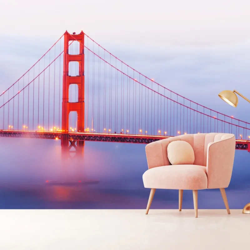 Wall mural Golden Gate bridge in mist