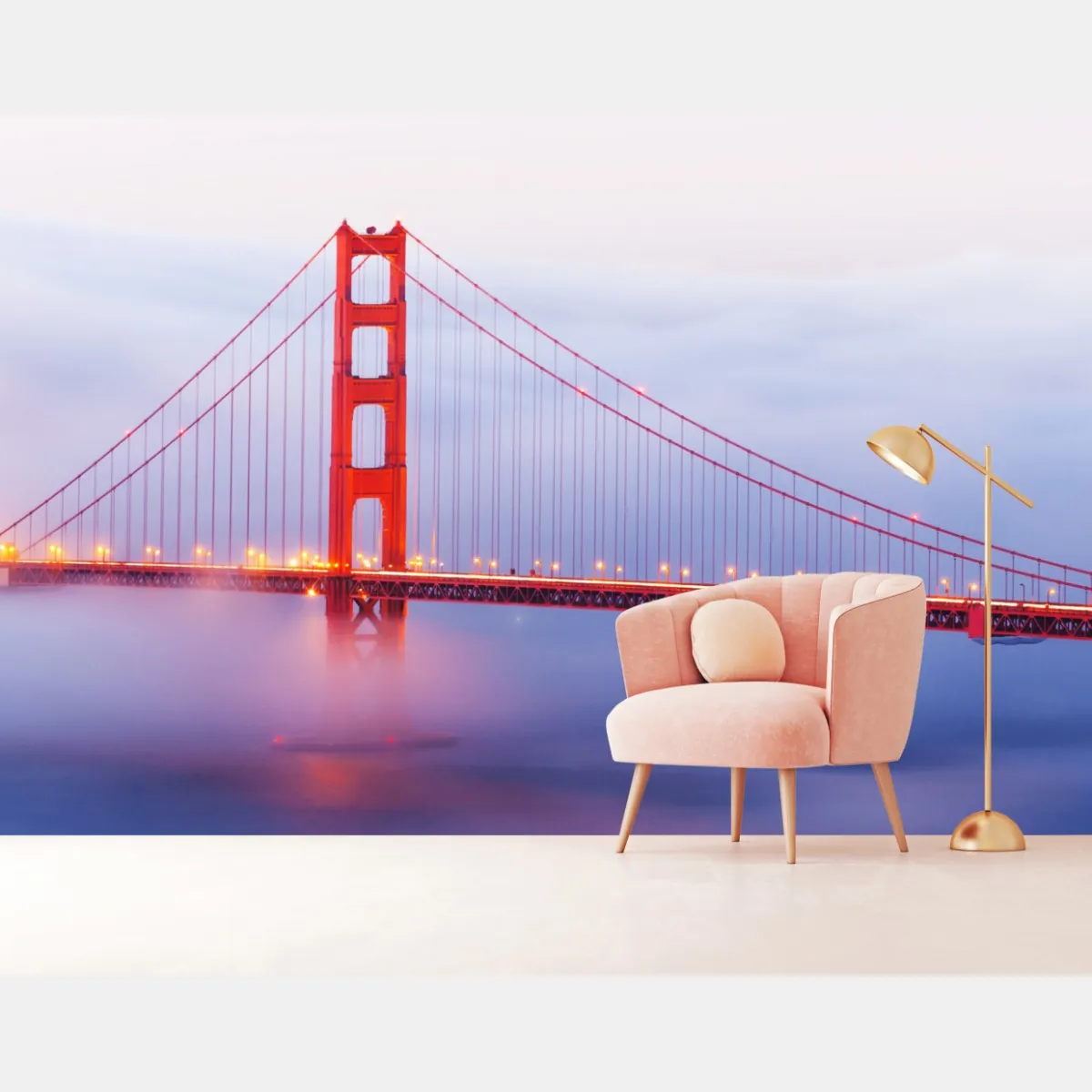 Fototapeta Golden Gate most we mgle – Wallissimo® Fototapeta Golden Gate most we mgle – Wallissimo®