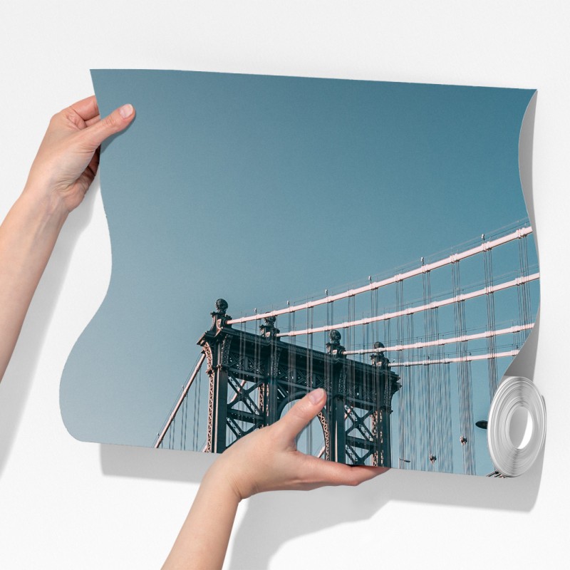 Fototapeta Manhattan most w miejskiej perspektywie – Wallissimo® Fototapeta Manhattan most w miejskiej perspektywie – Wallissimo®