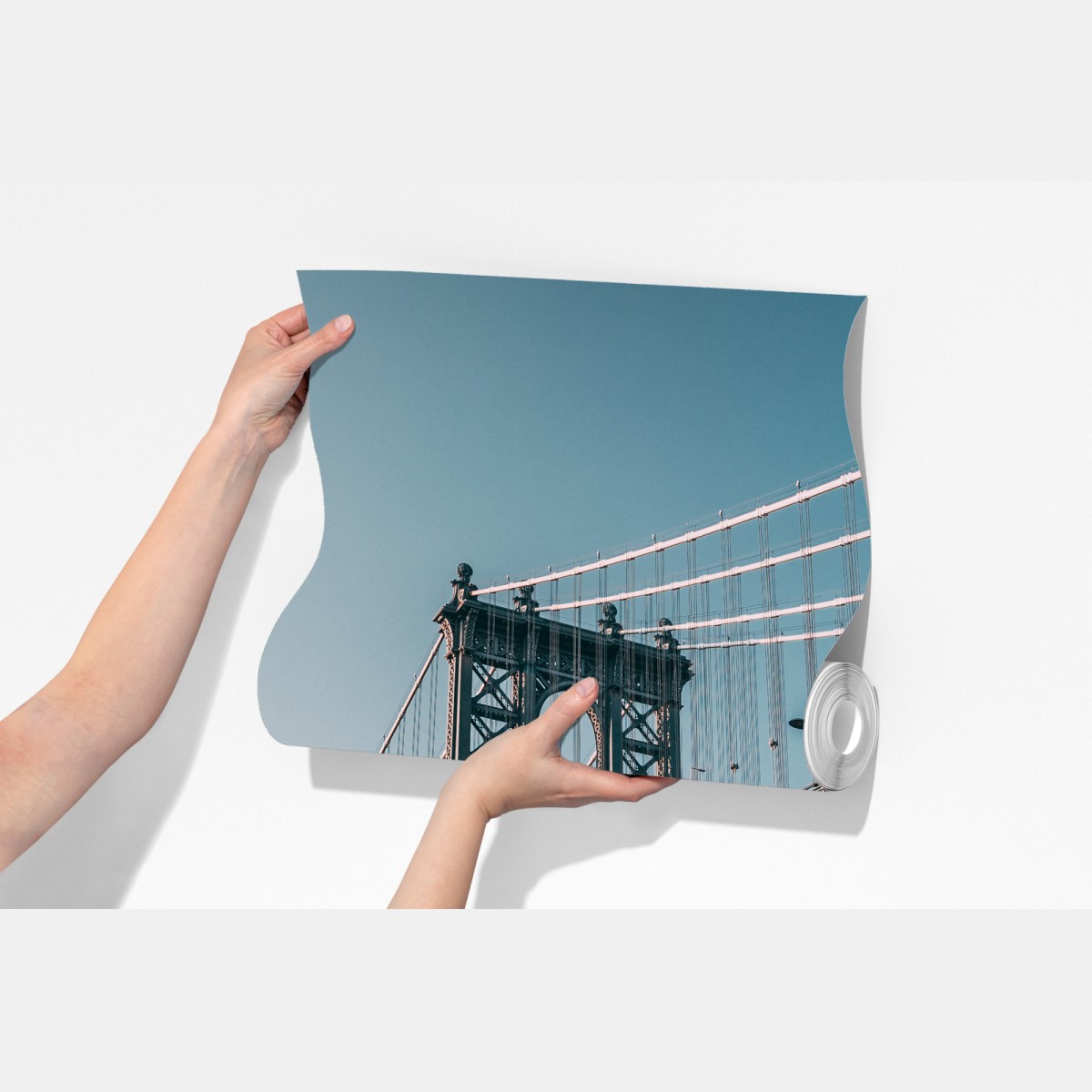 Fototapeta Manhattan most w miejskiej perspektywie – Wallissimo® Fototapeta Manhattan most w miejskiej perspektywie – Wallissimo®