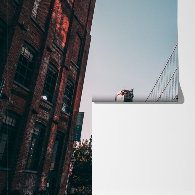 Fototapeta Manhattan most w miejskiej perspektywie – Wallissimo® Fototapeta Manhattan most w miejskiej perspektywie – Wallissimo®