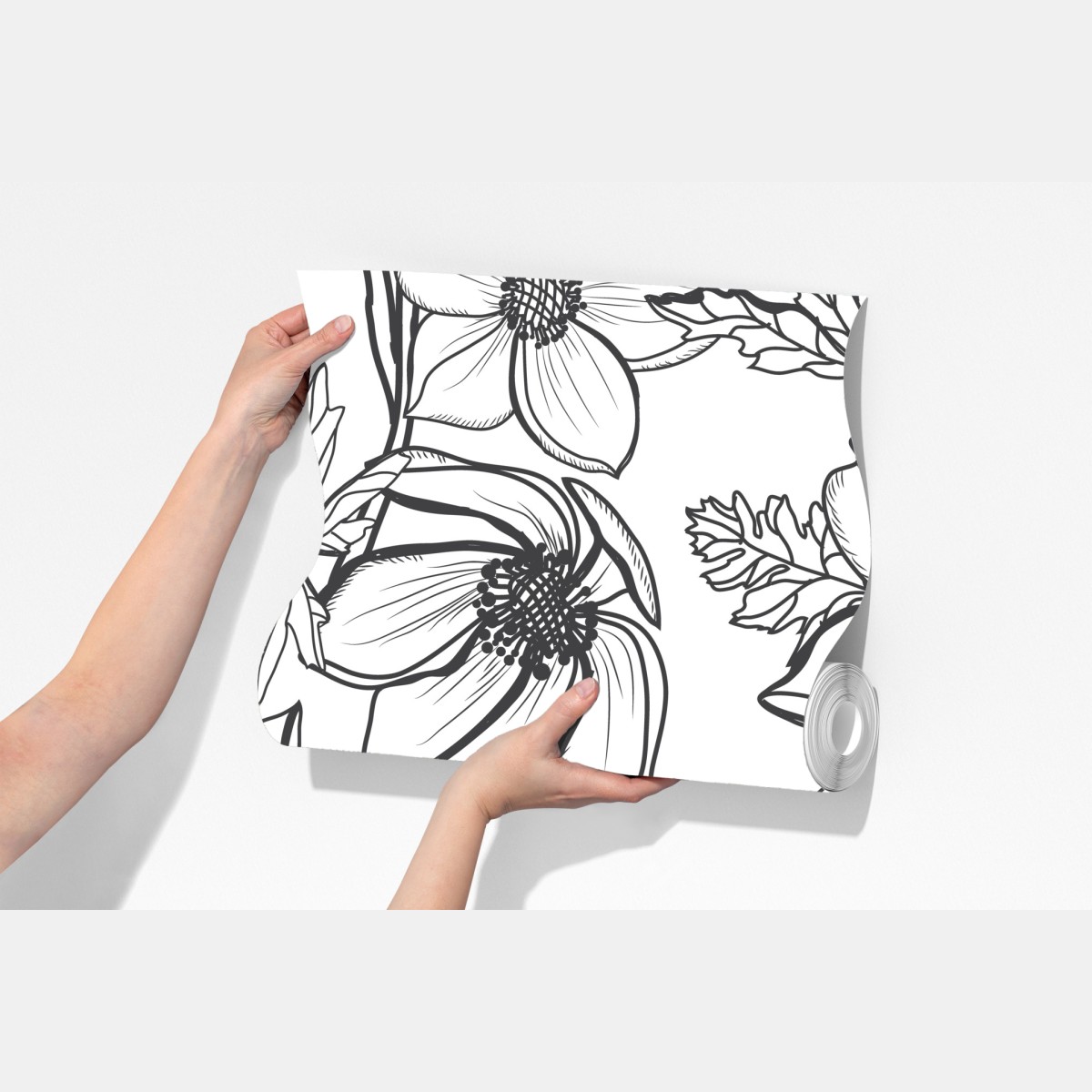 Fototapeta botaniczny rysunek kwiatowy – Wallissimo® Fototapeta botaniczny rysunek kwiatowy – Wallissimo®