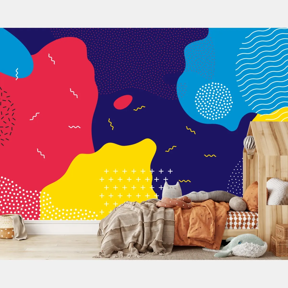 Fototapeta żywy abstrakcyjny wzór kształtów – Wallissimo® Fototapeta żywy abstrakcyjny wzór kształtów – Wallissimo®