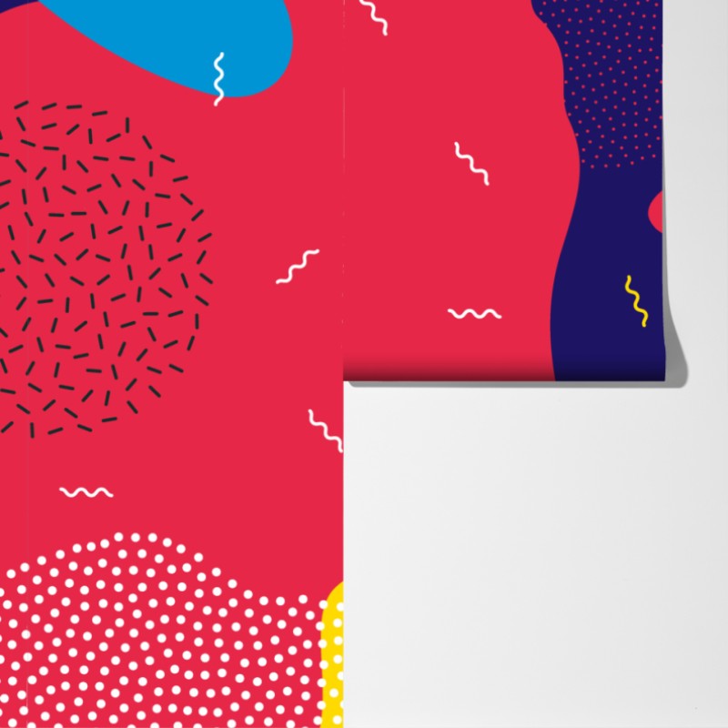 Fototapeta żywy abstrakcyjny wzór kształtów – Wallissimo® Fototapeta żywy abstrakcyjny wzór kształtów – Wallissimo®