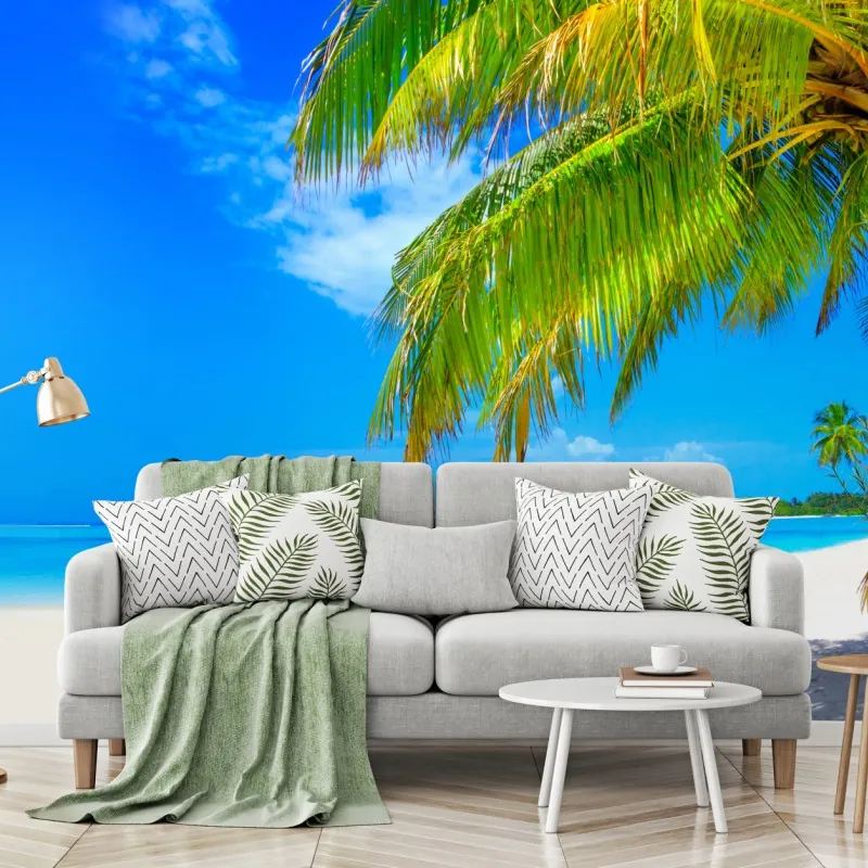 Wall mural tropical turquoise beach paradise