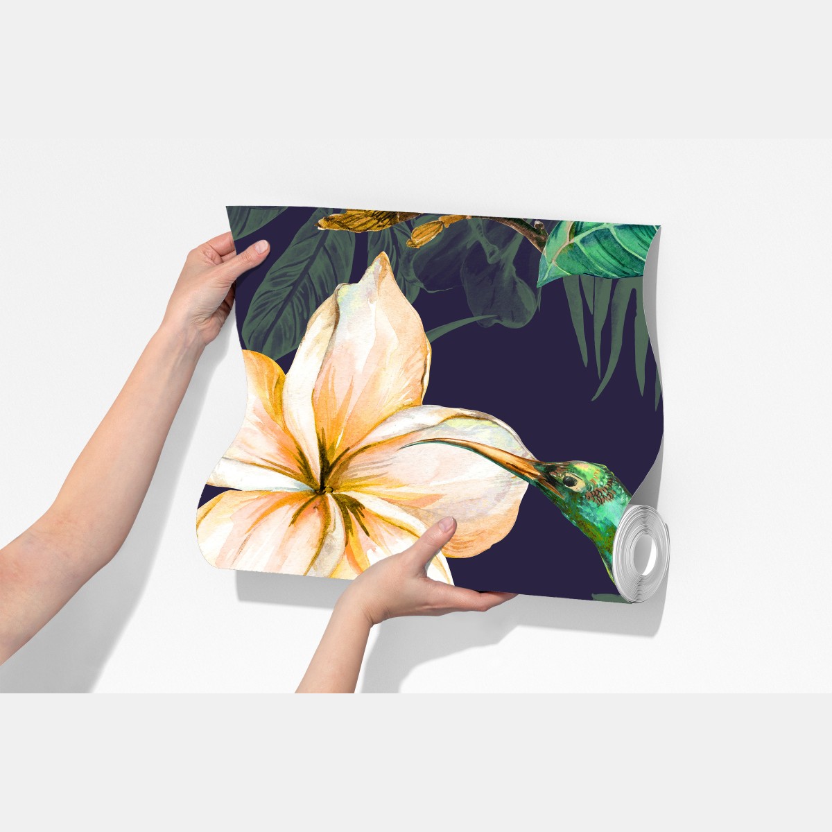 Fototapeta tropikalne kolibry i plumeria w akwareli – Wallissimo® Fototapeta tropikalne kolibry i plumeria w akwareli – Wallissimo®