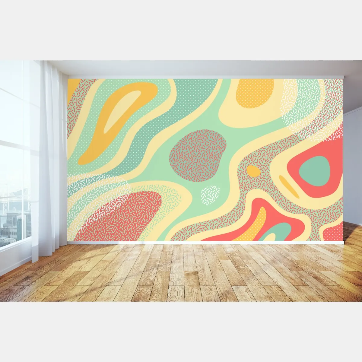 Fototapeta pastelowy organiczny wzór abstrakcyjny – Wallissimo® Fototapeta pastelowy organiczny wzór abstrakcyjny – Wallissimo®