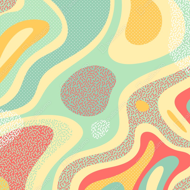 Fototapeta pastelowy organiczny wzór abstrakcyjny – Wallissimo® Fototapeta pastelowy organiczny wzór abstrakcyjny – Wallissimo®