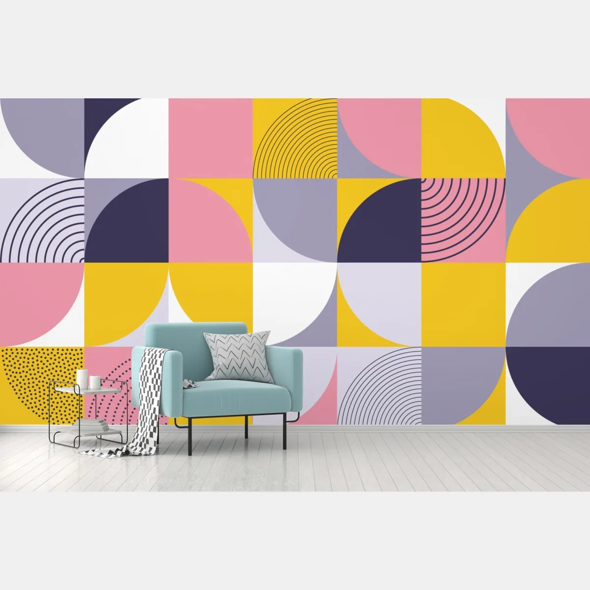 Fototapeta pastelowa geometryczna mozaika – Wallissimo® Fototapeta pastelowa geometryczna mozaika – Wallissimo®