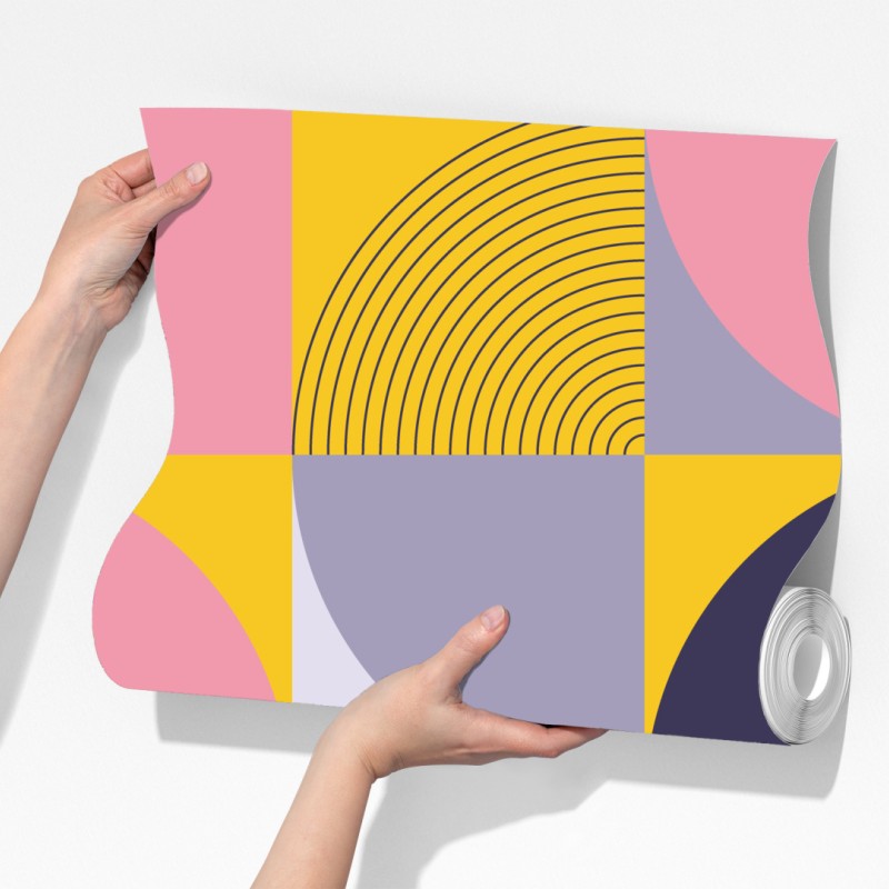 Fototapeta pastelowa geometryczna mozaika – Wallissimo® Fototapeta pastelowa geometryczna mozaika – Wallissimo®