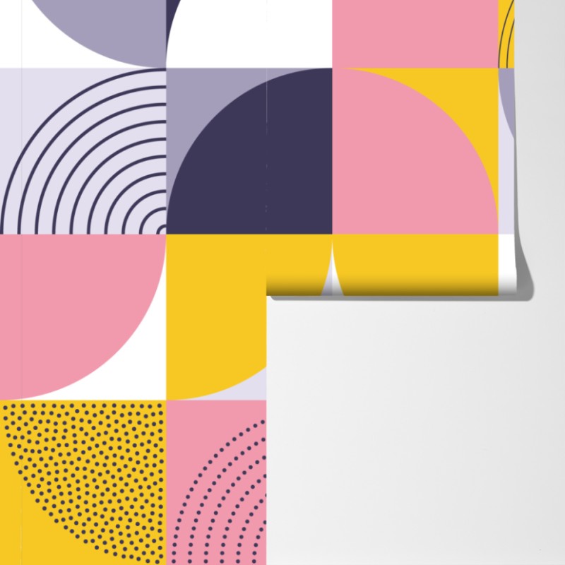 Fototapeta pastelowa geometryczna mozaika – Wallissimo® Fototapeta pastelowa geometryczna mozaika – Wallissimo®