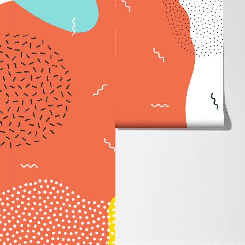 Fototapeta zabawne abstrakcyjne kształty w żywych kolorach – Wallissimo® Fototapeta zabawne abstrakcyjne kształty w żywych kolorach – Wallissimo®