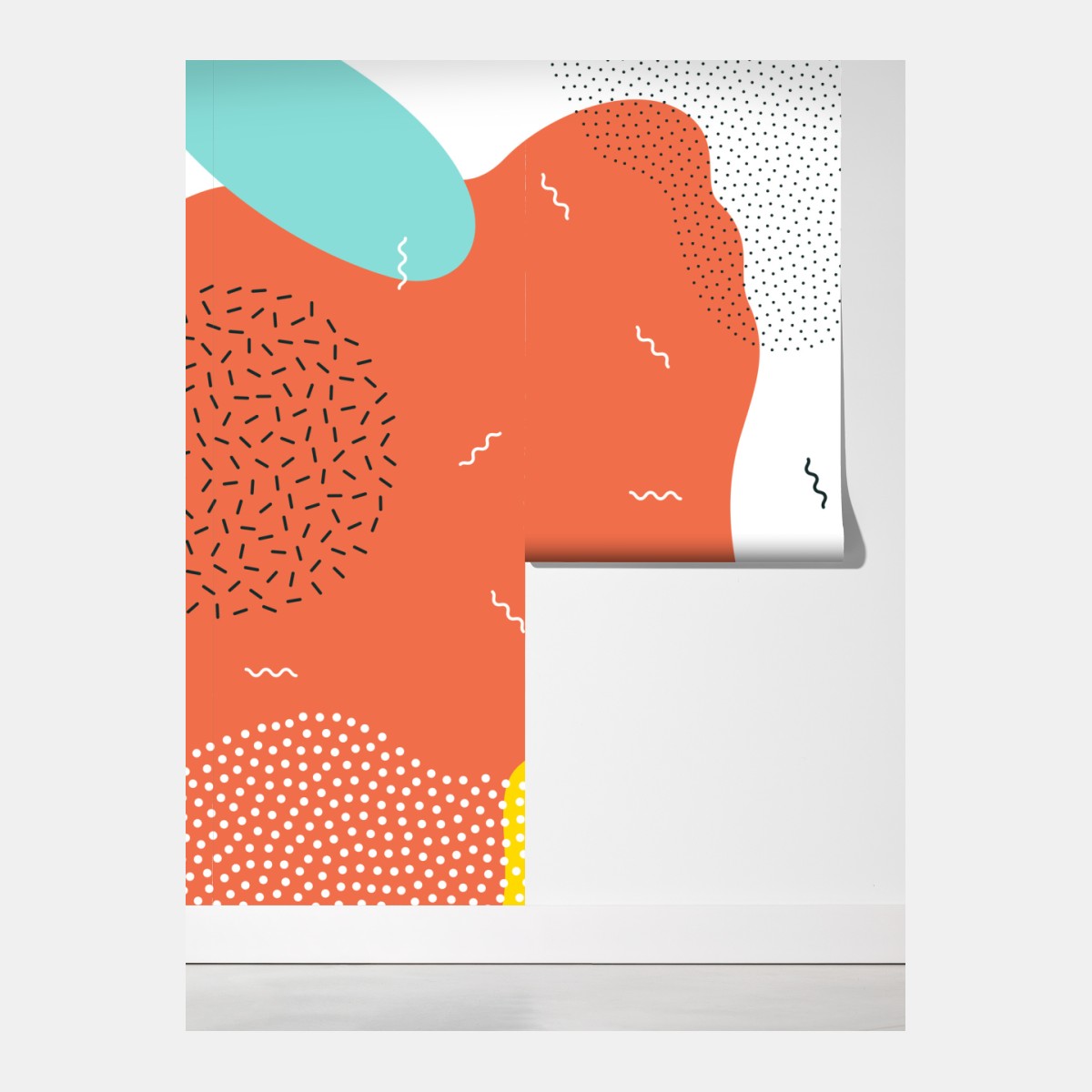 Fototapeta zabawne abstrakcyjne kształty w żywych kolorach – Wallissimo® Fototapeta zabawne abstrakcyjne kształty w żywych kolorach – Wallissimo®