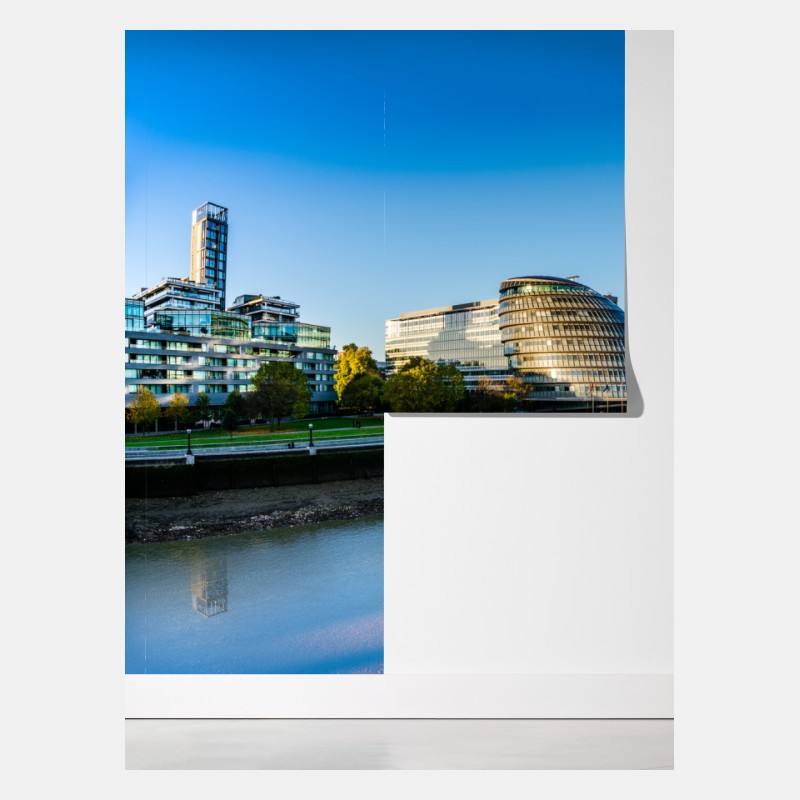 Fototapeta Londyn panoramiczny widok nad Tamizą – Wallissimo® Fototapeta Londyn panoramiczny widok nad Tamizą – Wallissimo®