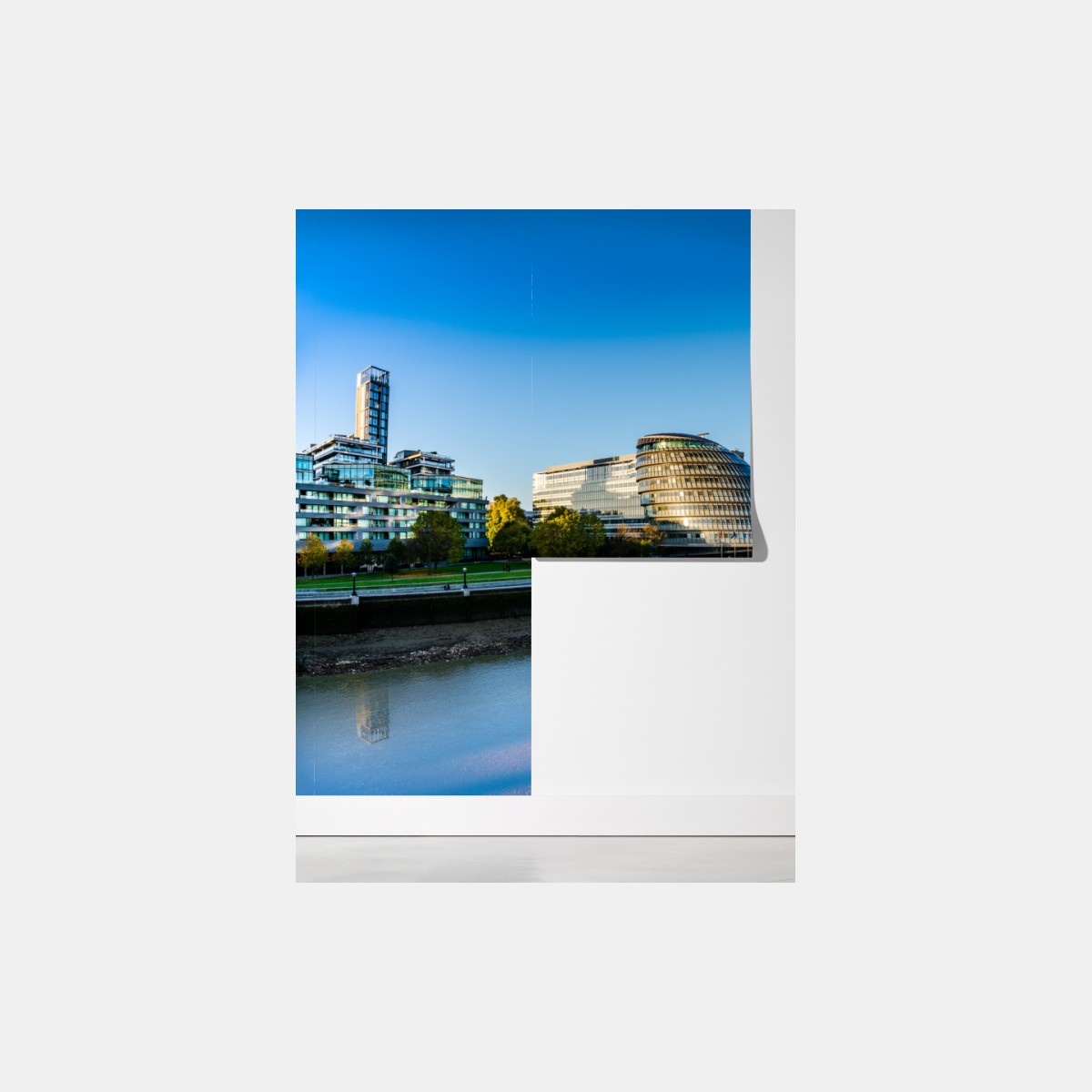 Fototapeta Londyn panoramiczny widok nad Tamizą – Wallissimo® Fototapeta Londyn panoramiczny widok nad Tamizą – Wallissimo®