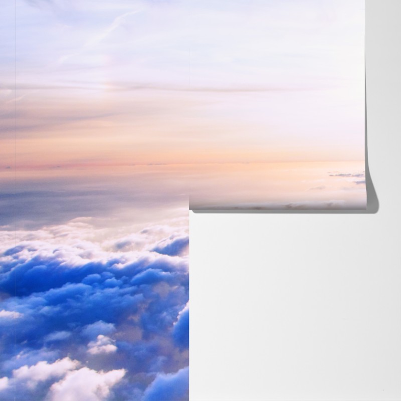 Fototapeta ponad chmurami widok z lotu ptaka – Wallissimo® Fototapeta ponad chmurami widok z lotu ptaka – Wallissimo®