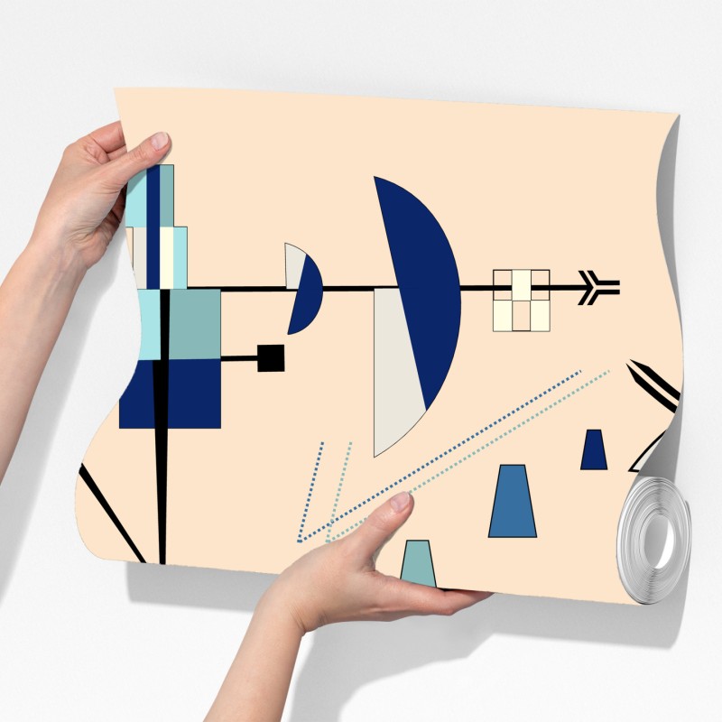 Fototapeta geometryczna kompozycja w pastelach – Wallissimo® Fototapeta geometryczna kompozycja w pastelach – Wallissimo®