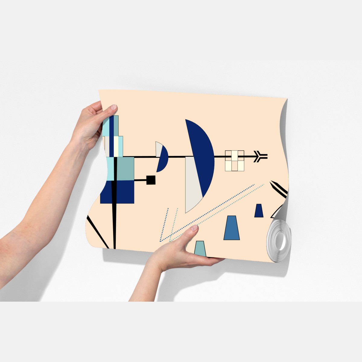 Fototapeta geometryczna kompozycja w pastelach – Wallissimo® Fototapeta geometryczna kompozycja w pastelach – Wallissimo®