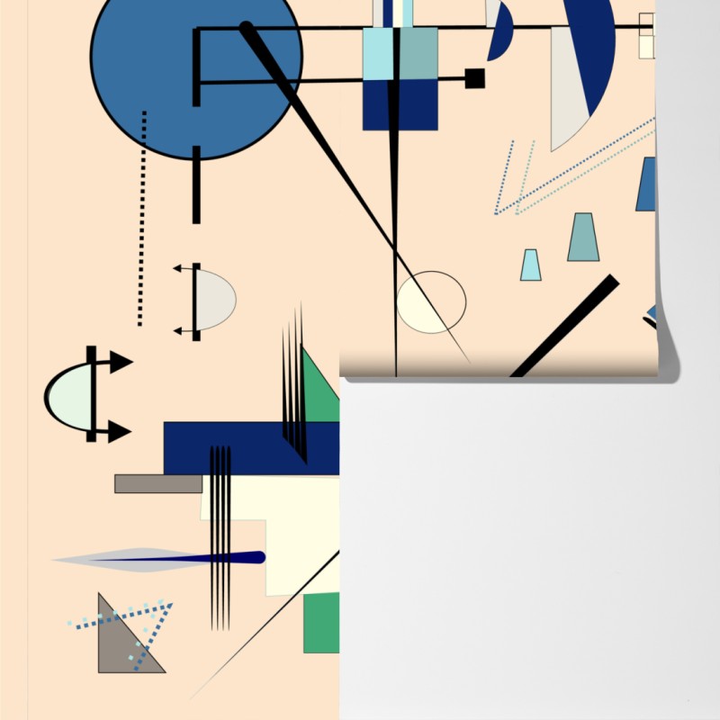 Fototapeta geometryczna kompozycja w pastelach – Wallissimo® Fototapeta geometryczna kompozycja w pastelach – Wallissimo®