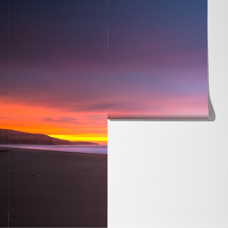 Fototapeta spokojny morski pejzaż z formacjami skalnymi o zachodzie słońca – Wallissimo® Fototapeta spokojny morski pejzaż z formacjami skalnymi o zachodzie słońca – Wallissimo®