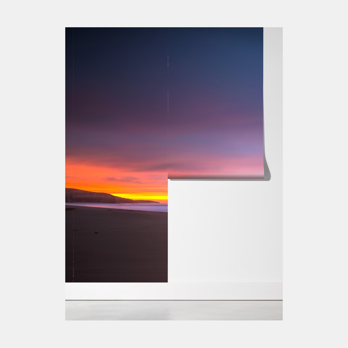 Fototapeta spokojny morski pejzaż z formacjami skalnymi o zachodzie słońca – Wallissimo® Fototapeta spokojny morski pejzaż z formacjami skalnymi o zachodzie słońca – Wallissimo®