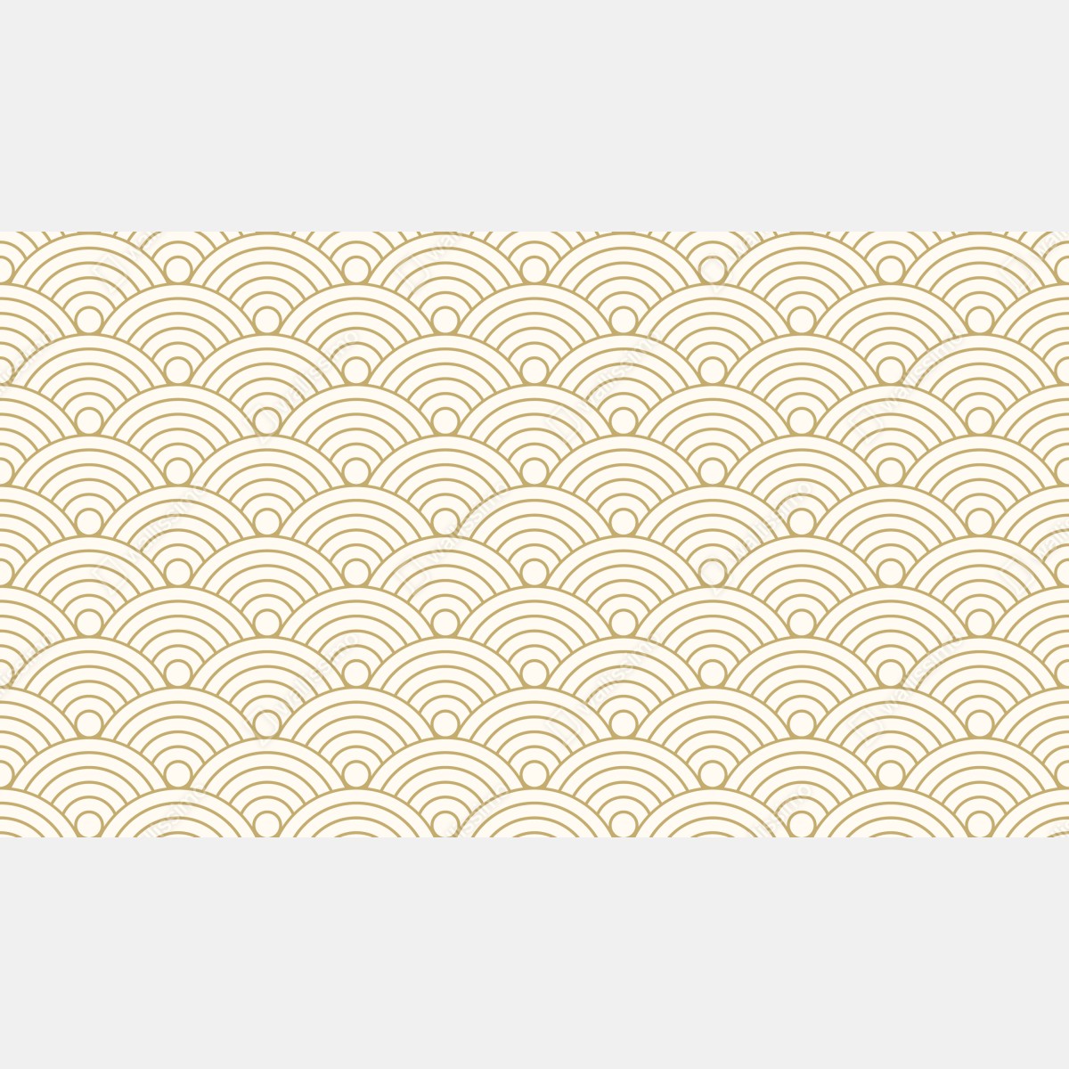 Fototapeta złoty wzór seigaiha – Wallissimo® Fototapeta złoty wzór seigaiha – Wallissimo®